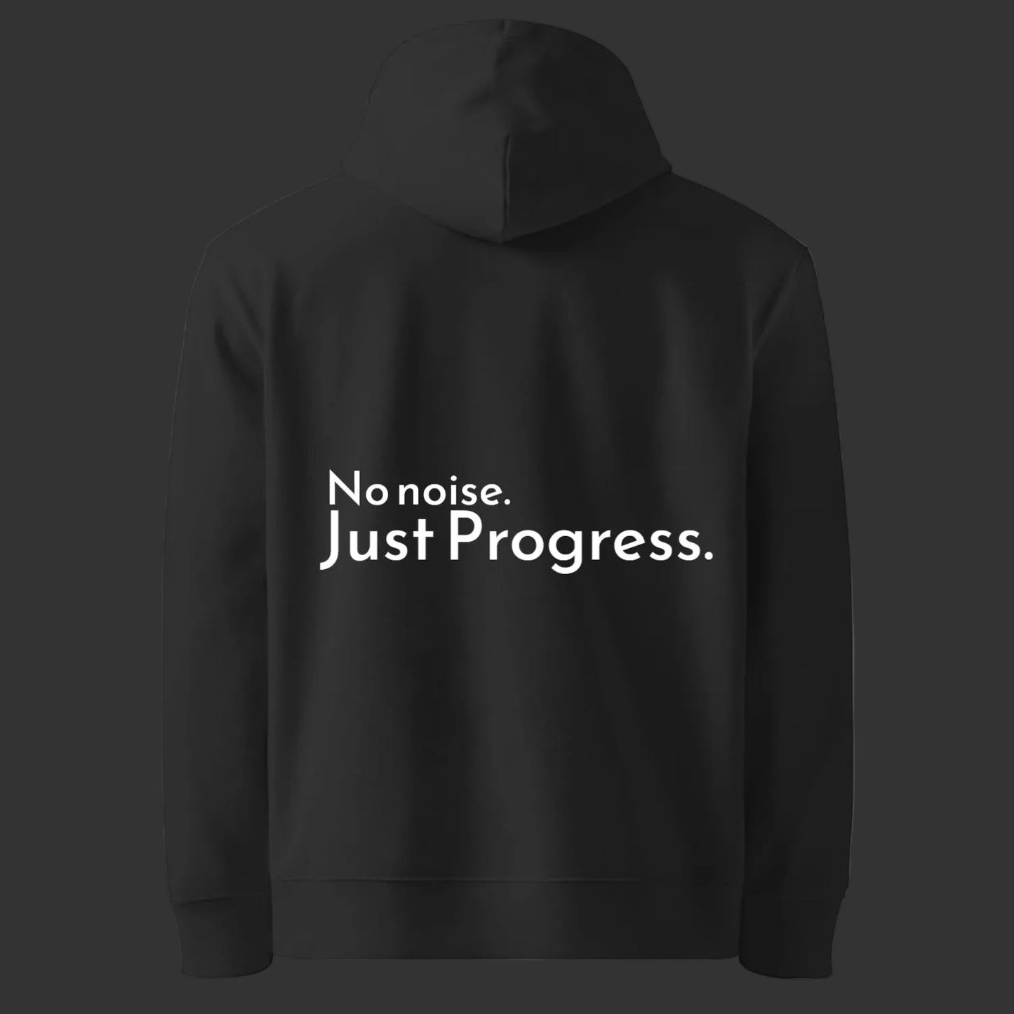 Black hoodie with 'Not Today Satan' text on the back against a white background