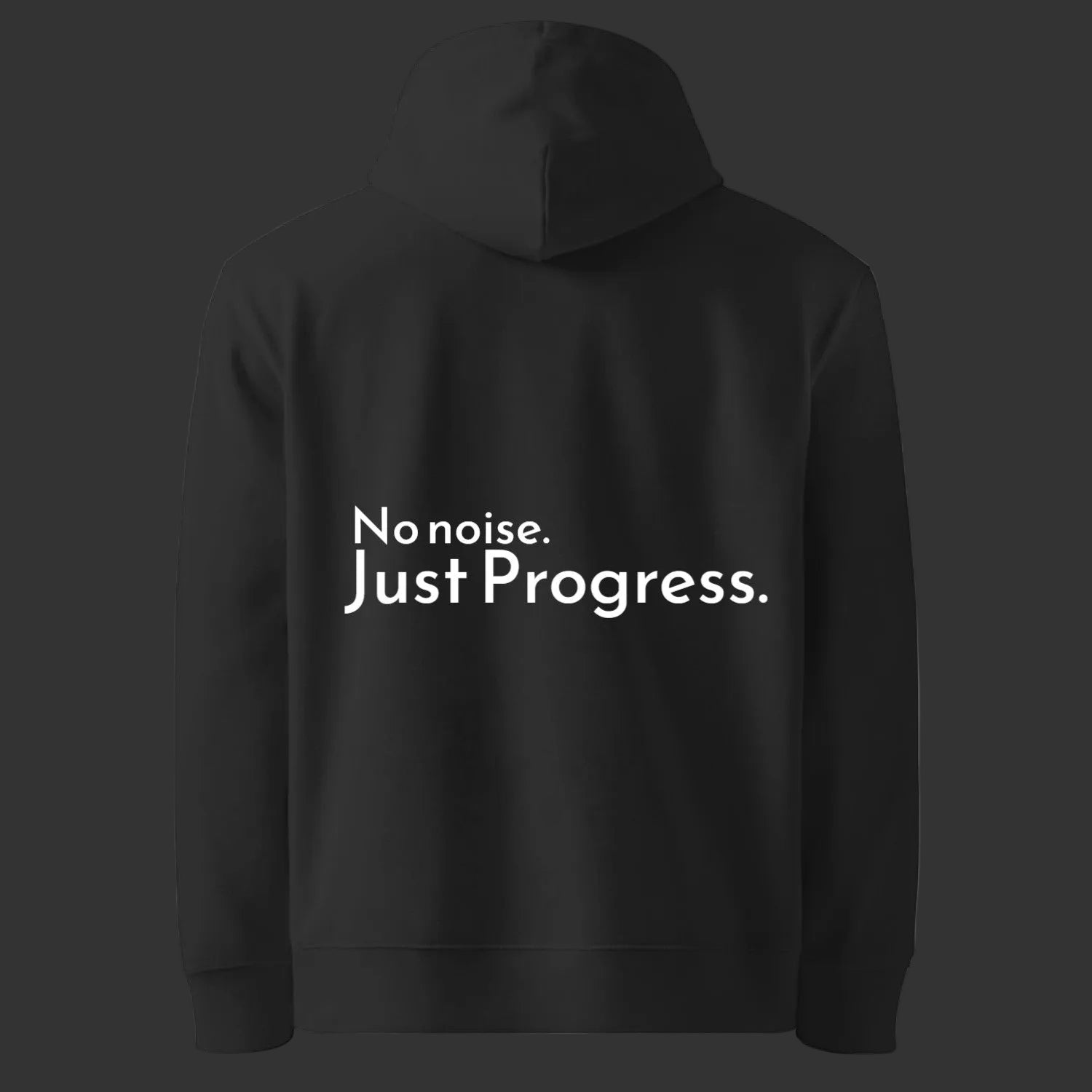 Black hoodie with 'Not Today Satan' text on the back against a white background