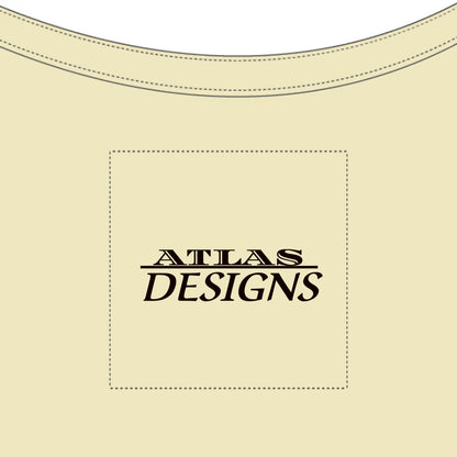 Beige fabric with 'Atlas Designs' logo in the center