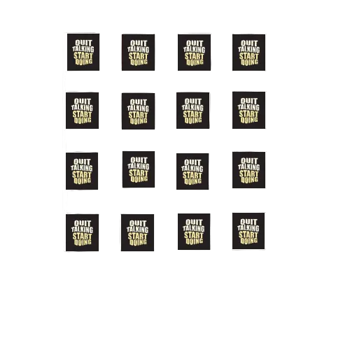 Repeating pattern of motivational quote cards on a white background